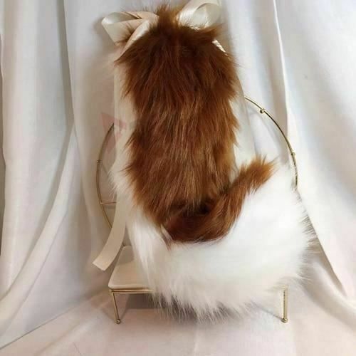 House Of Dasein Border Collie Puppy Ears Headband And Tail Bdsm Pet Cosplay - Brown - Tail