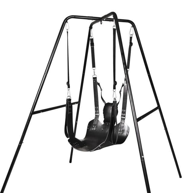 House Of Dasein Faux Leather Love Hammock Swing Bondage Sex Furniture Bdsm - Black - Hammock And Frame Main image