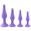 House Of Dasein 4Pcs / Set Anal Trainer Kit Soft Silicone Black Or Purple Butt Plug - Purple