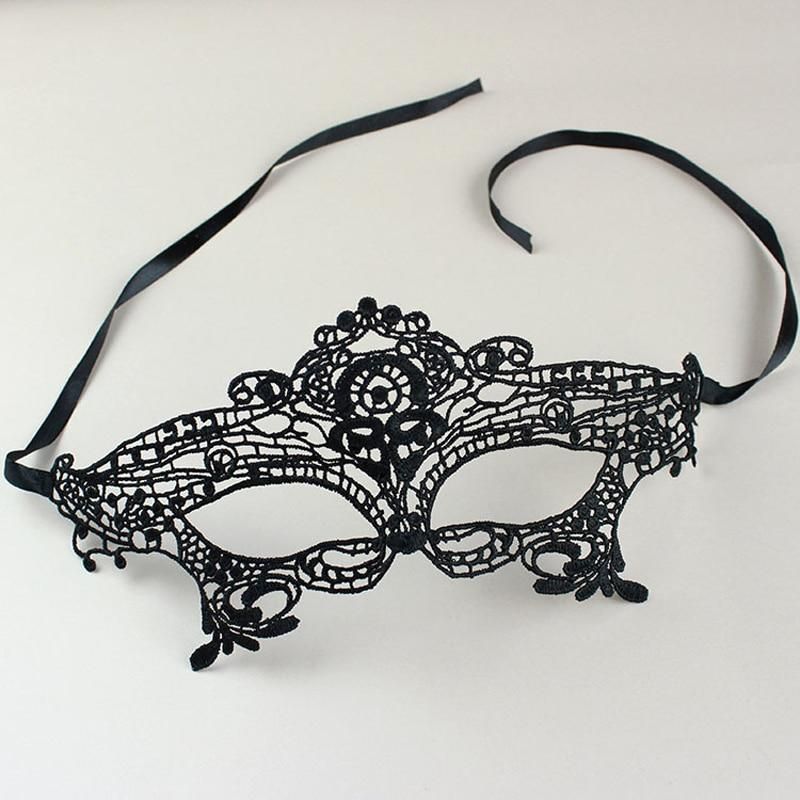 House Of Dasein Black Lace Sexy Erotic Eye Mask Cosplay Bondage Kink Bdsm Fetish Restraints - Black - 2Pcs