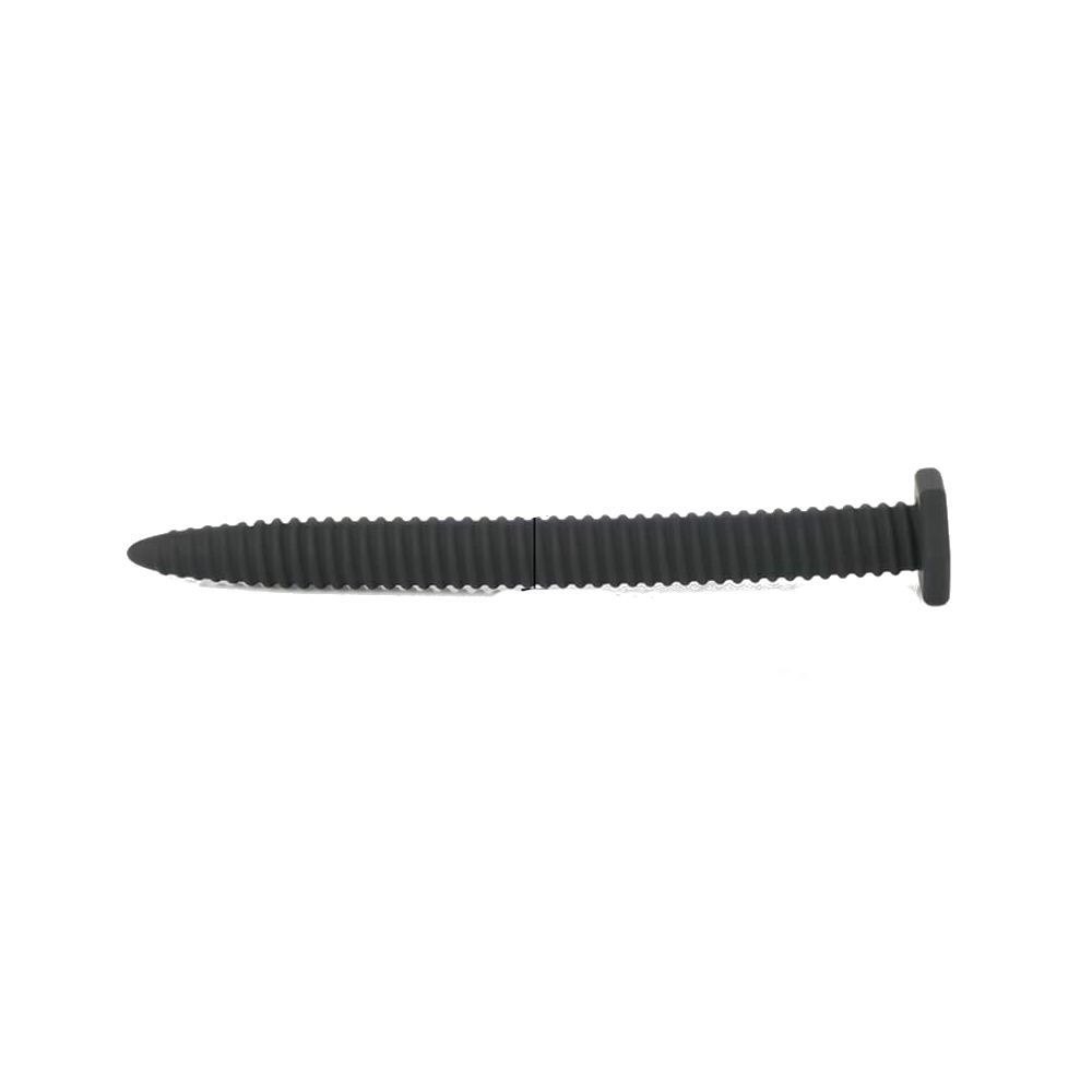 House Of Dasein Black Penis Plug Screw Nail Urethral Silicone Sound Men - Black - L - Screw