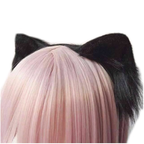 House Of Dasein 3 Colours Anime Neko Faux Fur Cat Ears Headband Kitten Cosplay Lolita - Black