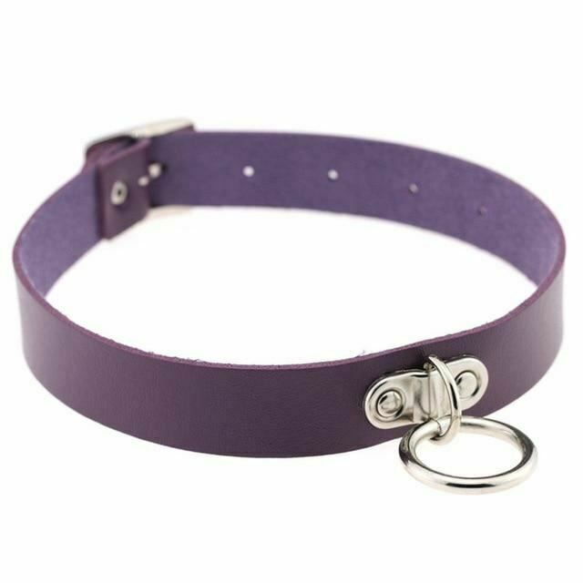 House Of Dasein Collar 13 Colours Choker Necklace Bondage Kink Bdsm Fetish Restraints - Purple