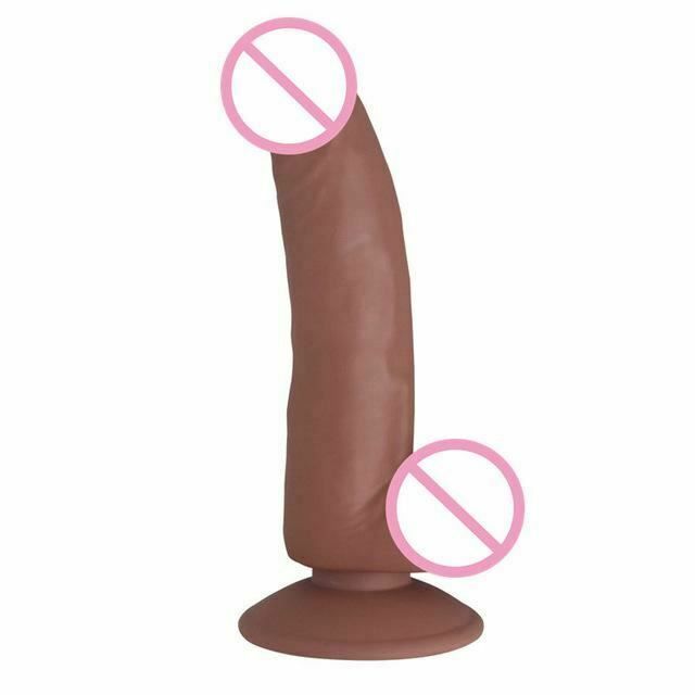 House Of Dasein 20Cm Silicone Dong Realistic Penis Dildo Suction Cup Masturbation - Brown