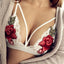 House Of Dasein Embroidered Harness Bralette Lingerie Women - White - Xxxl