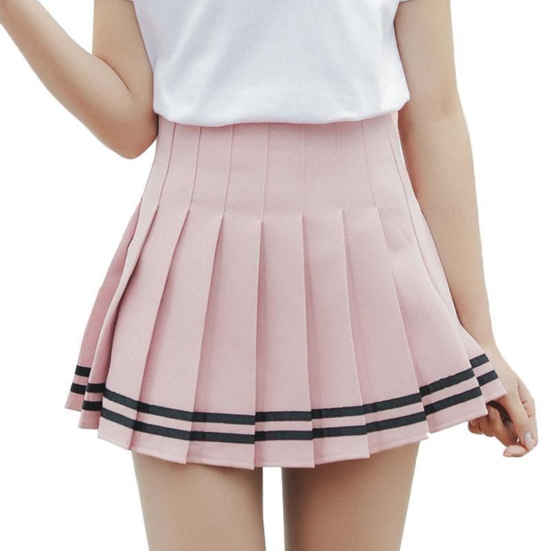 Hod Health & Home Striped Tennis Skirt - Pink - Xxxl