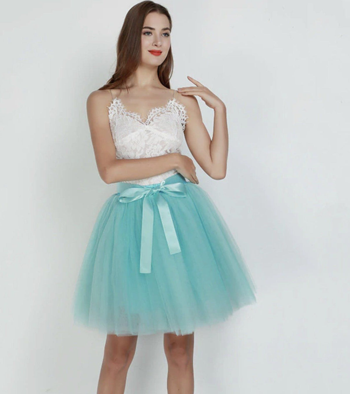 House Of Dasein Tulle Princess Tutu Skirt Women - Seafoam Main image