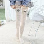 House Of Dasein Pink Cat Thigh Highs - Pink