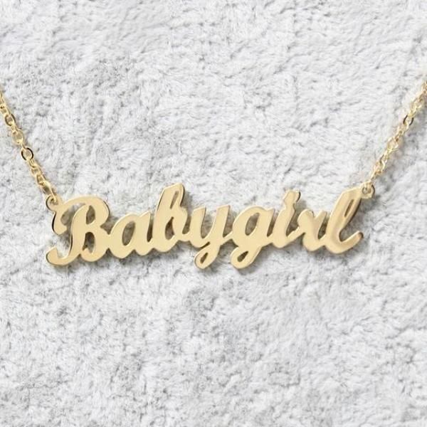 House Of Dasein Girl Gold Necklace Ddlg - Gold - Babygirl Necklace