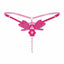 House Of Dasein Pearl G-String Crotchless Lace Panties - Pink