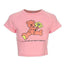 House Of Dasein Cheeky Crop Top Shirt Teddy Pink Pastel - Pink - L