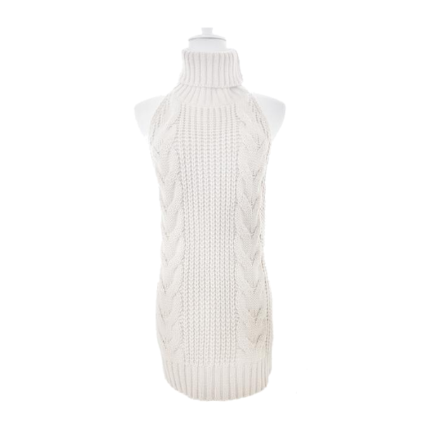 House Of Dasein Virgin Killer Dress - White
