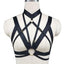 House Of Dasein Ring Harness Women Body Fetish Clothing - Black Plated