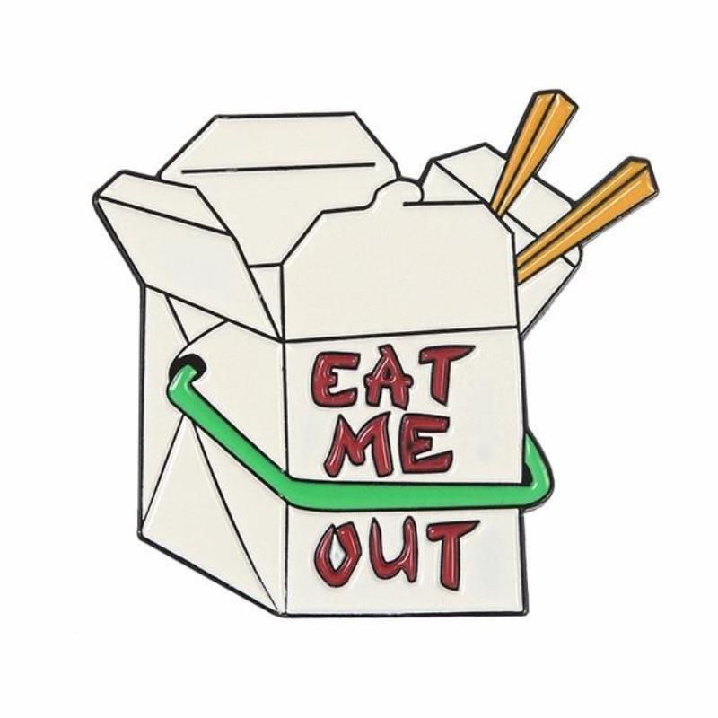 House Of Dasein Eat Me Out Pin Women Brooch Jewellery - White - Pin