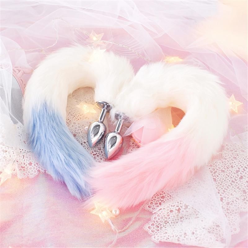 House Of Dasein Milky Ombre Tail Plugs - Blue
