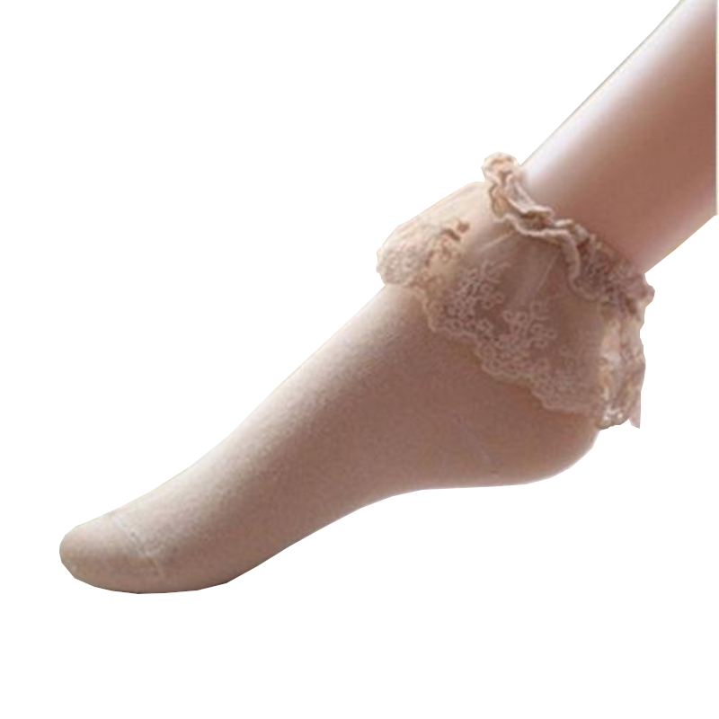 House Of Dasein Ruffled Princess Socks - Nude