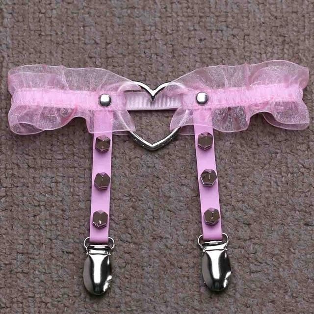 House Of Dasein Ruffled Garter Belt Lingerie Women - Pink