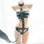 House Of Dasein Latex Bondage Bodysuit Women Lingerie Clothing - Black