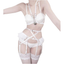 House Of Dasein Bondage Harness Lingerie Set For Women - White