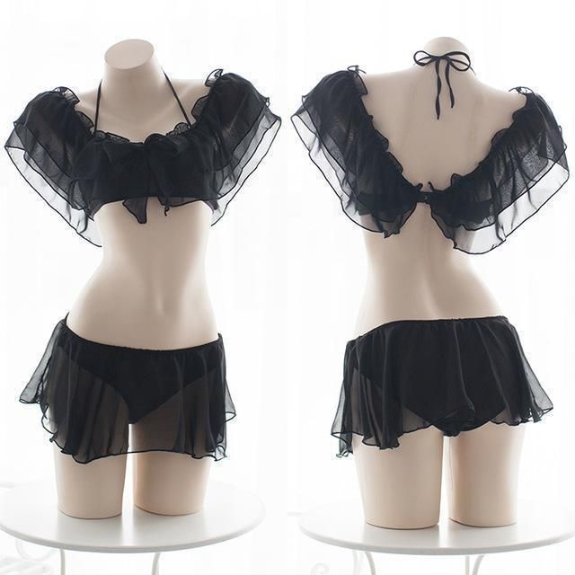 House Of Dasein Ethereal Princess Lingerie Set - Black Main image