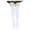 House Of Dasein Solid Colour Thigh High Stockings - White