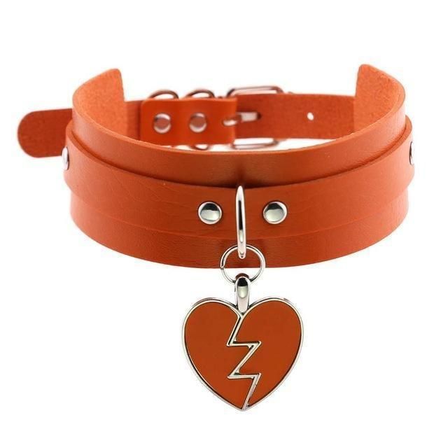 House Of Dasein Heart Breaker Collar - Orange