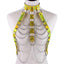 House Of Dasein Holographic Chain Harness Women Body Fetish Clothing - Gold