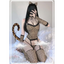 House Of Dasein Sassy Leopard Set Cosplay Sexy Costume Lingerie Wild Animal - Black