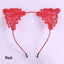 House Of Dasein Lace Cat Ears Headband Kitten Pet Play Cosplay Bdsm Accessories - Red