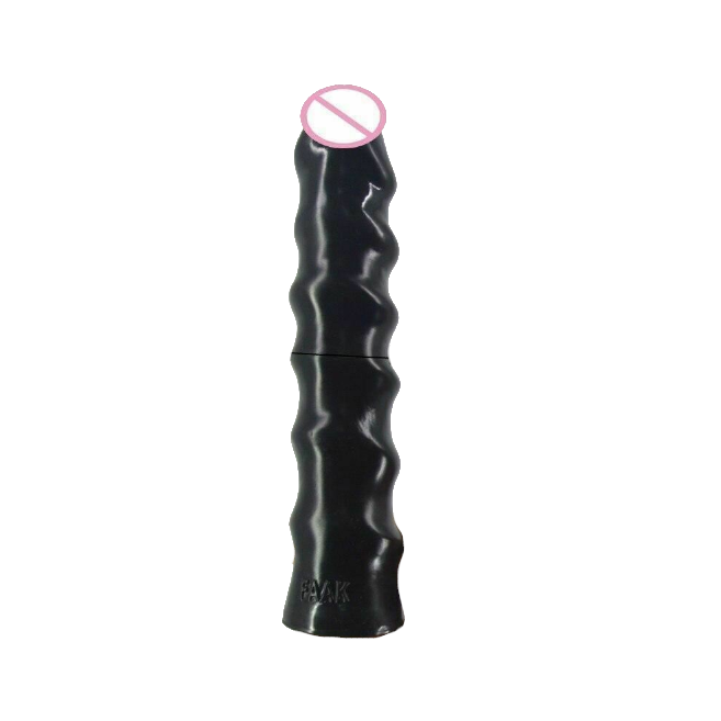 House Of Dasein Faak Double Twist Dildo Dong Rubber Sex Toy 17Cm Thick Butt Plug Black - Black - 17Cm