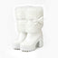 House Of Dasein Furry Pink Bow Boots - White - 11