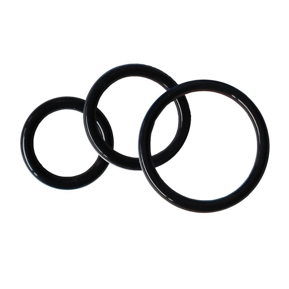 House Of Dasein Stretchy Black Cock Rings Set Ejaculation Delay - Black Main image