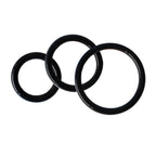 House Of Dasein Stretchy Black Cock Rings Set Ejaculation Delay - Black