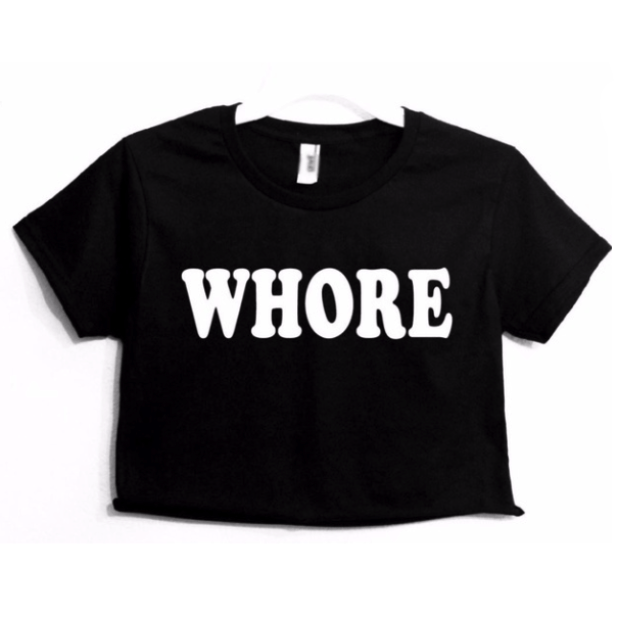 House Of Dasein Whore Crop Top - Black - Black Main image