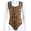 House Of Dasein Leopard Lace Back Bodysuit Lingerie - L