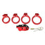 House Of Dasein Male Plastic Chastity Cock Cage Bdsm Bondage Penis Lock Fetish Restraints - Red And Black