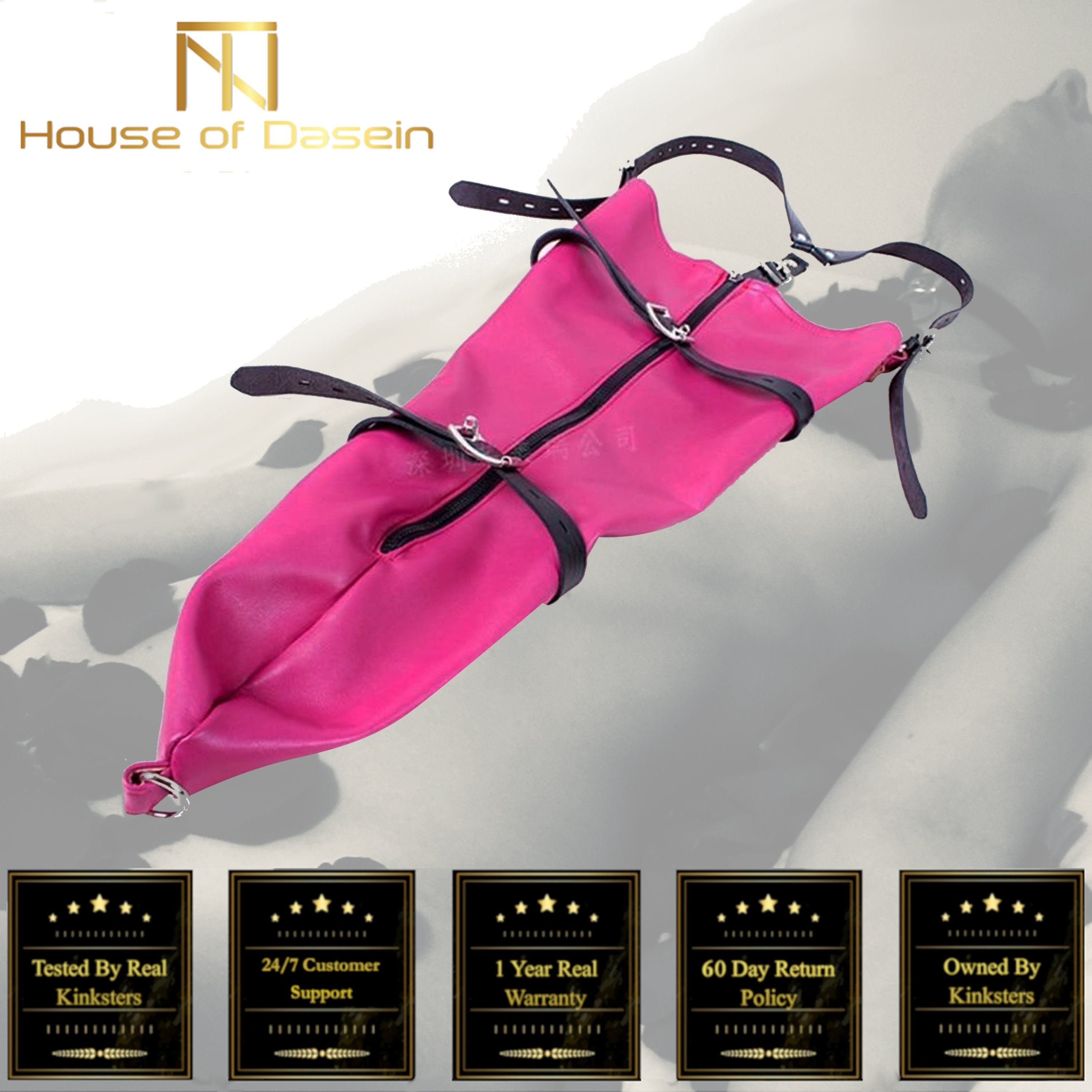 House Of Dasein Pink Arm Binder Bondage Restraints Bdsm Kink Fetish - Pink