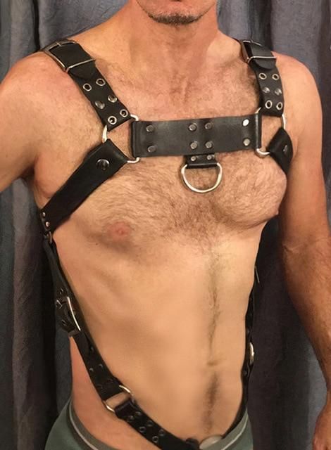 House Of Dasein Leather Mens Chest Harness Bdsm Bondage Restraint - Lnlm-031 Main image
