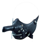 House Of Dasein Bdsm Humiliation Play Long Nose Mask Bondage Gear Sex Toys For Couples - Black