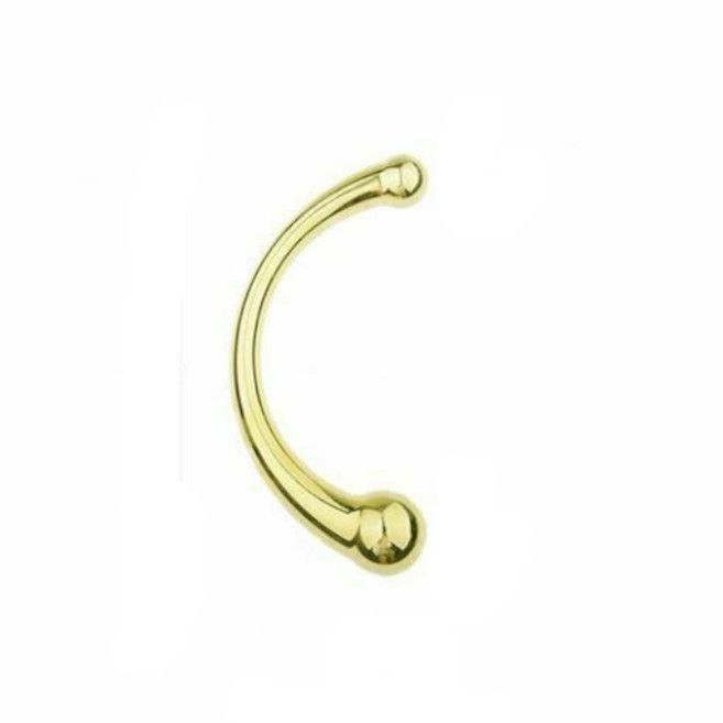 House Of Dasein Double Ended Stainless Steel Butt Plug Dildo Metal Anal Bead Balls - Gold - S