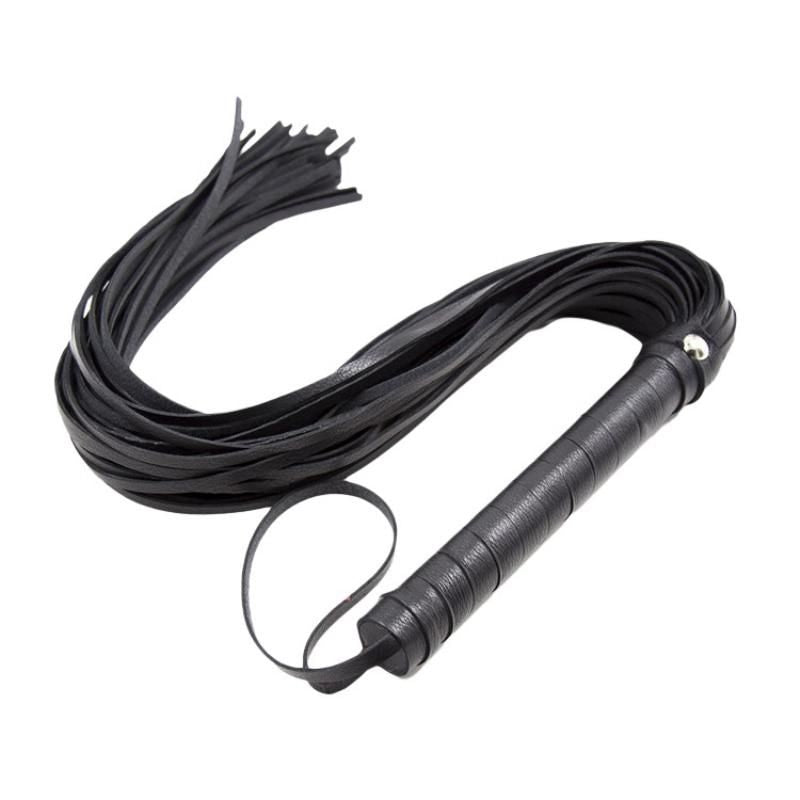 House Of Dasein Black Pu Leather Bdsm Flogger Sex Toy Spanking Fetish Toys - Black