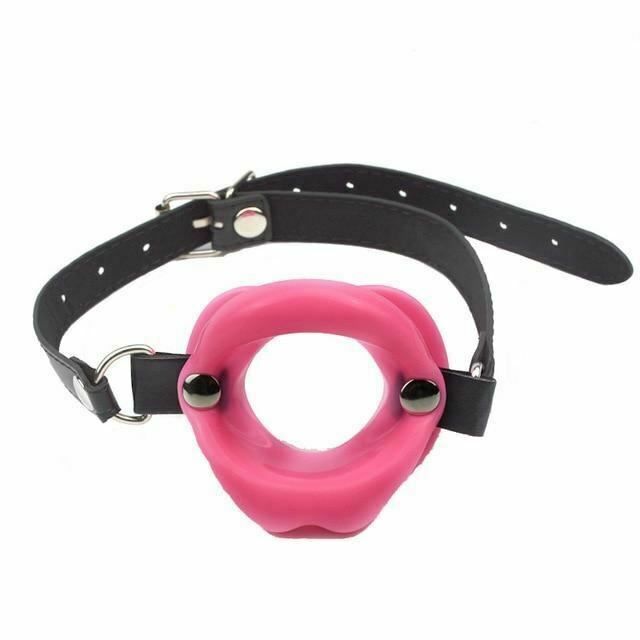 House Of Dasein Open Mouth Rubber Lips Gag Slave Training Bondage Restraints - Pink Main image
