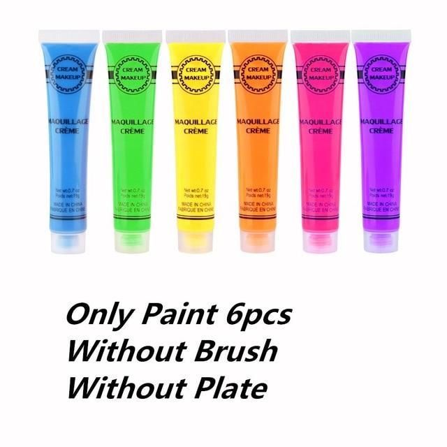 House Of Dasein Uv Blacklight Reactive Face Body Glow Paint 6 Pack Kink Bdsm Fetish - Orange - Paints Only Main image
