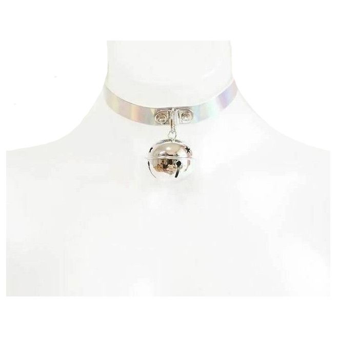 House Of Dasein Kitten Bell Collar Punk Goth Choker Necklace Bdsm Bondage Accessories - Laser