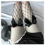 House Of Dasein Sexy Over Knee Black White Bow Thigh High Stockings For Women - Fishnet Black