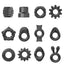House Of Dasein 12 / Pcs Stretchy Black Cock Rings Penis Sleeves Men Ejaculation Delay - Black
