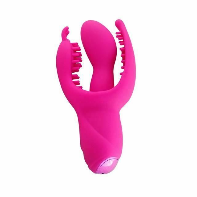 House Of Dasein Triple Stimulation Rabbit Silicone Vibrator 10 Speed Masturbation Women - Pink