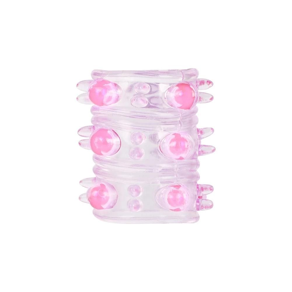 House Of Dasein Long Silicone Cock Ring Male Bumpy Textured Penis Sleeve Men - Random Main image