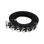 House Of Dasein Body Belts Bondage Set 7Pc Buckle Restraints Bdsm Kink Fetish - Black