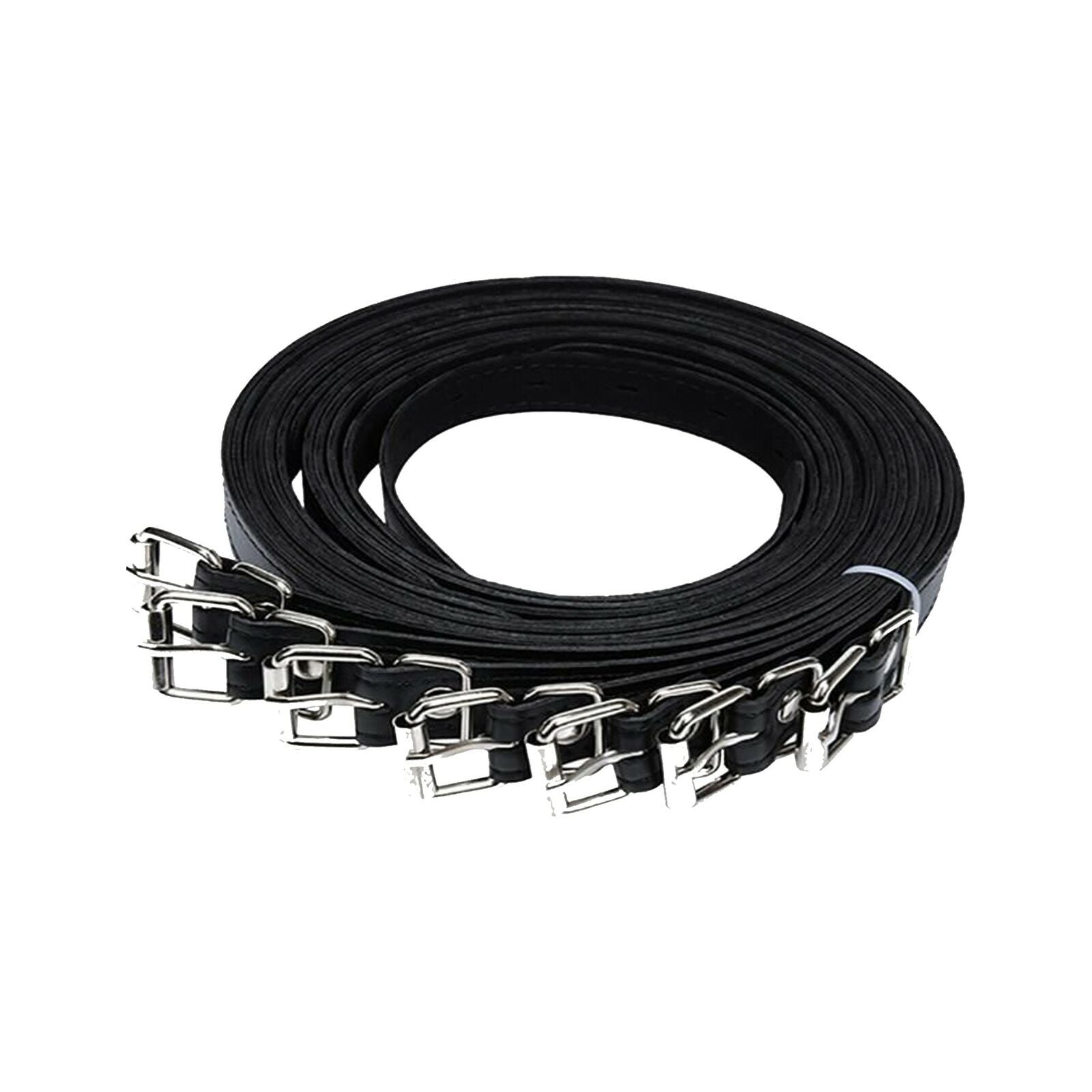 House Of Dasein Body Belts Bondage Set 7Pc Buckle Restraints Bdsm Kink Fetish - Black